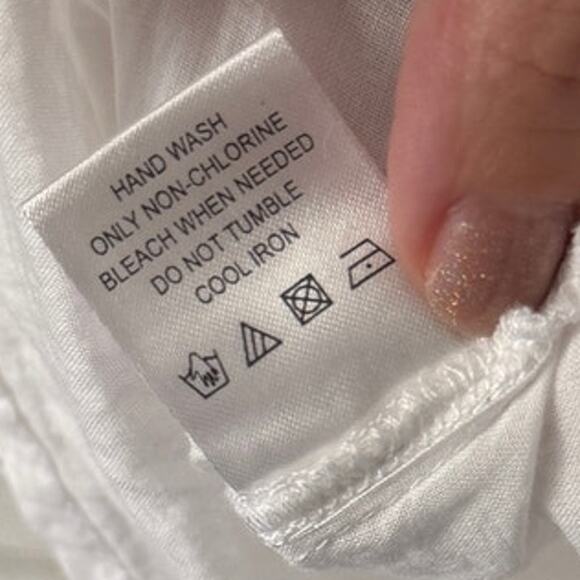 REVOLVE x TULAROSA Dixie Embroidered Lace V-neck Babydioll Top White M Boho - Picture 8 of 10